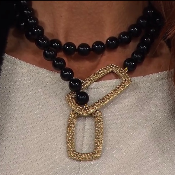 Heidi Daus Set Game Changer Pave Crystal Beaded Lariat Necklace & Earrings Ivory - Picture 16 of 16